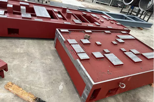 Post-fabrication machining of a large fabricated component